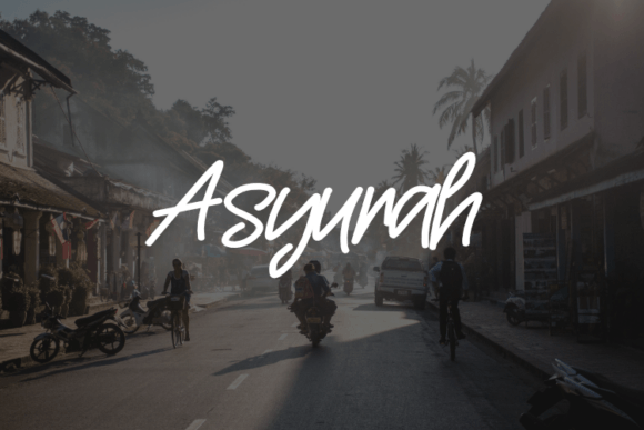 Asyurah: The Creative Script Font for Handmade Product Design