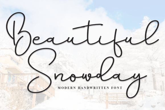 Beautiful Snowday Typeface: A Delicate Script for Elegant Digital Branding