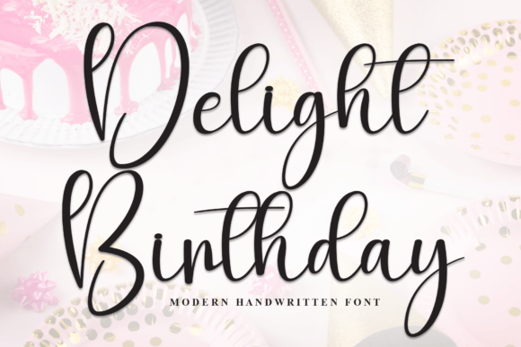 Delight Birthday: A Stylish Script Font for Elegant Branding