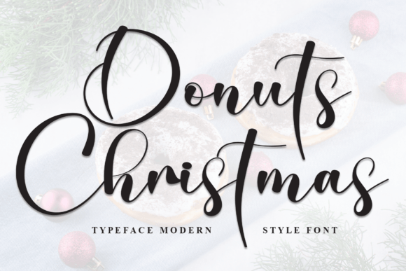 Donuts Christmas Typeface Review: Elegant Script for Holiday Branding