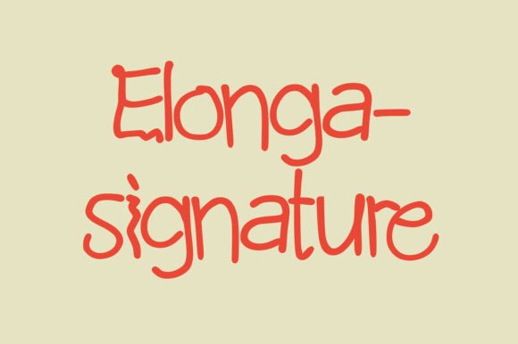Elonga Signature: A Playful Typeface for Modern Brand Identity