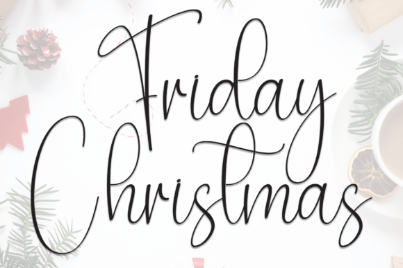 Friday Christmas Typeface: Elevate Your Holiday Shop Designs