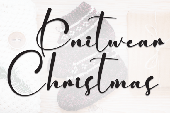 Knitwear Christmas: A Handwritten Font for Cozy Editorial Design