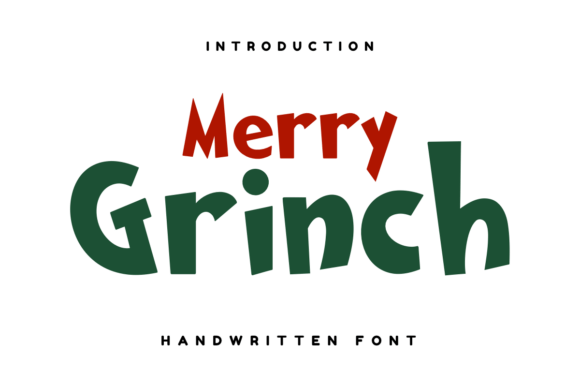 Merry Grinch: A Handwritten Typeface for Festive Craft Designs