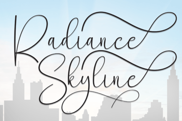 Radiance Skyline: The Elegant Script Font for Handmade Brands