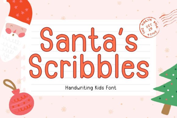 Santa s Scribbles: A Whimsical Handwritten Font for Festive Web Design