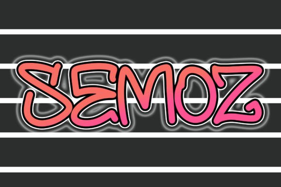 Semoz: A Bold Monoline Graffiti Typeface for Digital Branding
