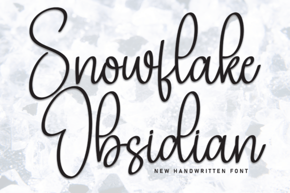 Snowflake Obsidian: A Delicate Script Font for Handmade Brands