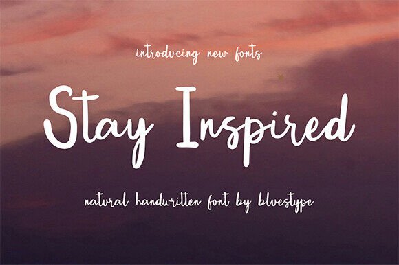 Stay Inspired: A Handwritten Typeface for Authentic Digital Branding